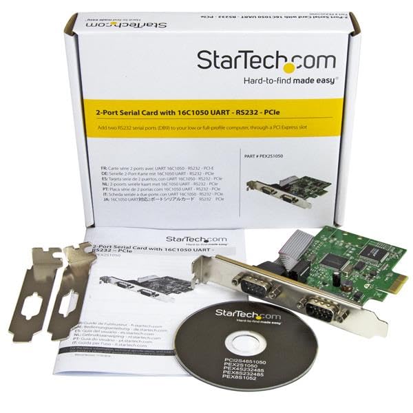 Amazon.com: StarTech 2-Port PCI Express Serial Card, TAA Windows